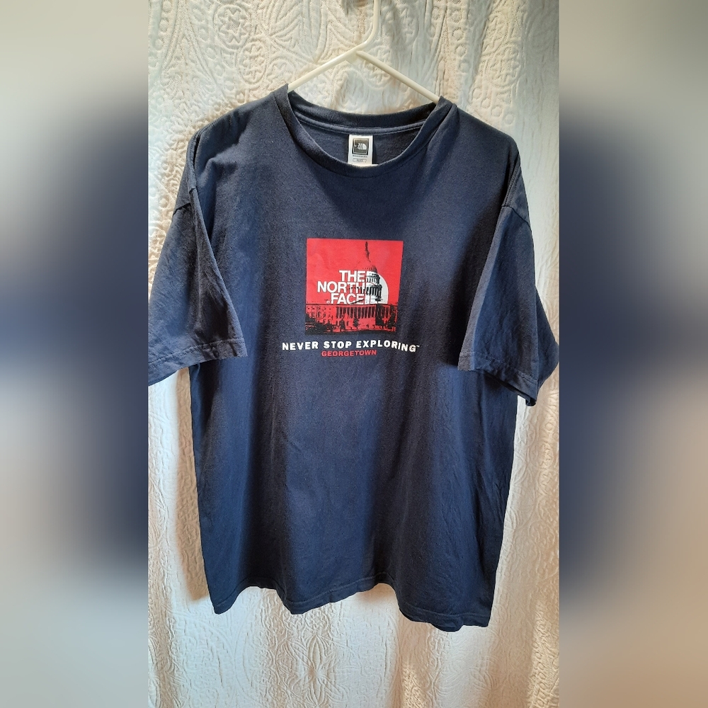 The North Face Mens Navy Graphic T-Shirt size XL Cotton Casual Athleisure